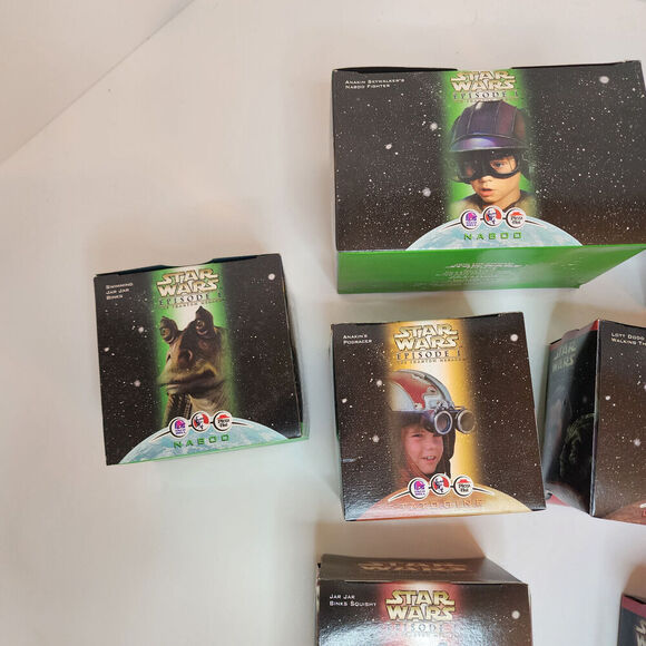1999 STAR WARS Episode 1, KFC TACO BELL PIZZA HUT Toys Lot of‎ 9 Figures NEW - Picture 3 of 7